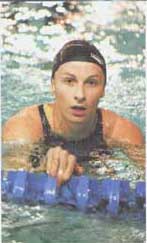 Alison Sheppard, in the pool after a race.